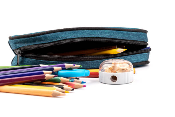 istock Pencils in case isolated on white background. 1335552456