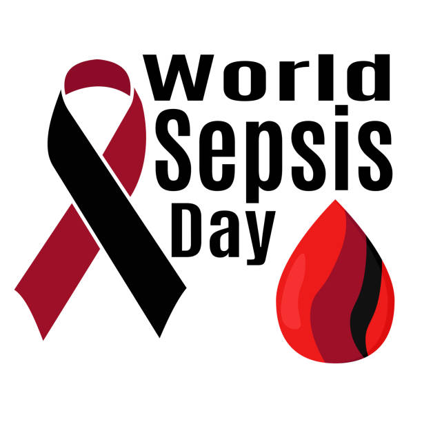 World Sepsis Day, idea for a poster or banner on a medical theme World Sepsis Day, idea for a poster or banner on a medical theme vector illustration patient blood management stock illustrations