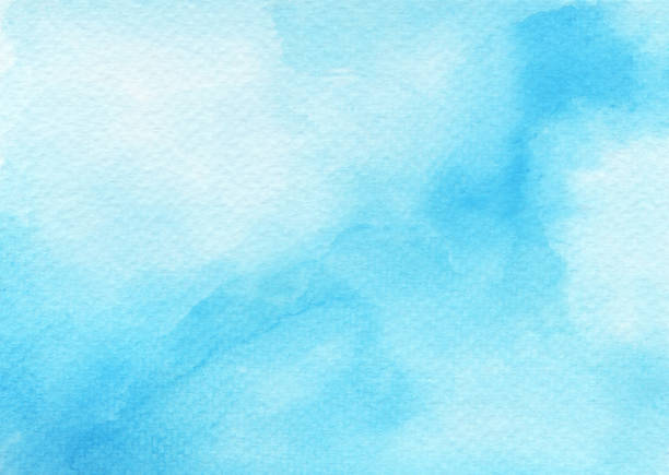 illustrations, cliparts, dessins animés et icônes de fond de texture aquarelle abstrait bleu. - blue background