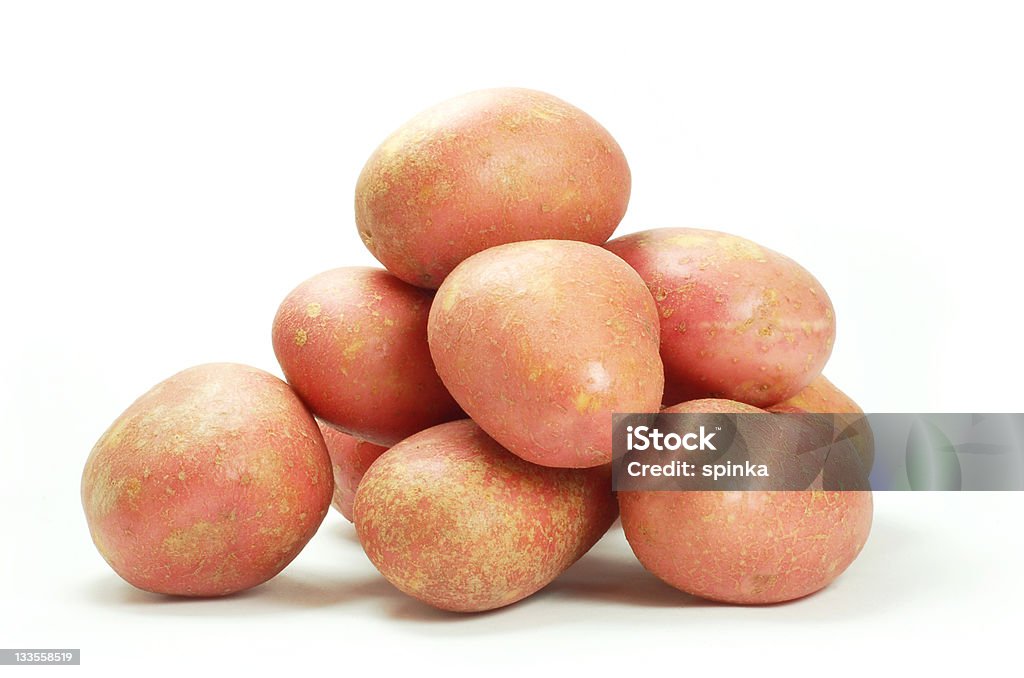Gallo patate su sfondo bianco - Foto stock royalty-free di Crudo