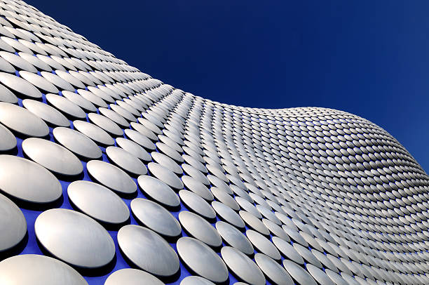 Bullring Shopping Centre A wide angle view of the very modern and iconic Bullring building in Birmingham, England. XL image size.  west midlands photos stock pictures, royalty-free photos & images