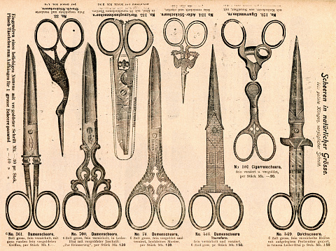 Collection of antique scissors 1897
Original edition from my own archives
Source : Zur guten Stunde 1897