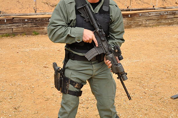 istock Police/SWAT Officer Stands Ready 133564256