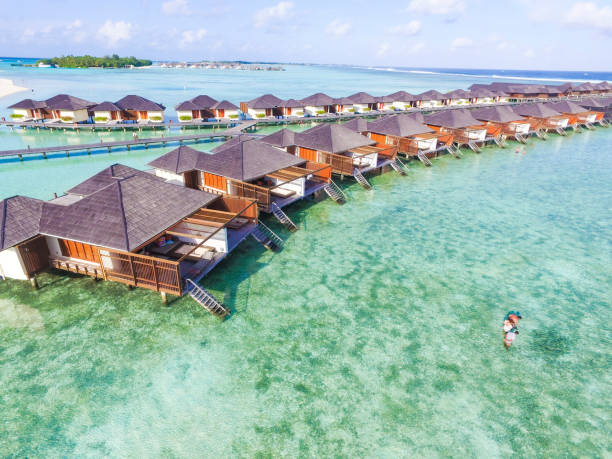 istock Nice white sand beach in Maldives India ocean 1335658249