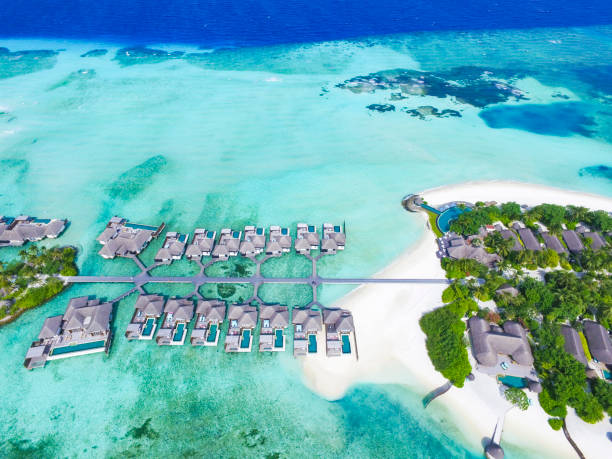 istock Nice white sand beach in Maldives India ocean 1335658258