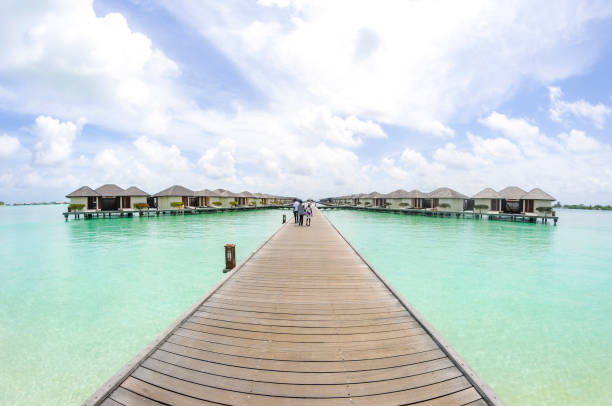 istock Nice white sand beach in Maldives India ocean 1335658262