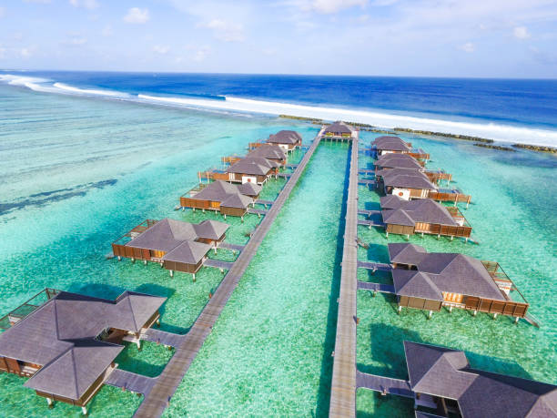 istock Nice white sand beach in Maldives India ocean 1335658281