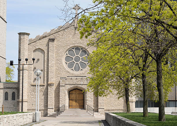 The historic Mariner Church in Detroit, Michigan. The service for the drowned sailors of the famous Edmund Fitzgerald was held here.