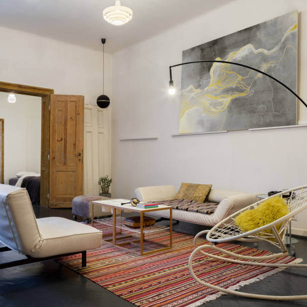 istock Vintage and eclectic living room design 1335661141