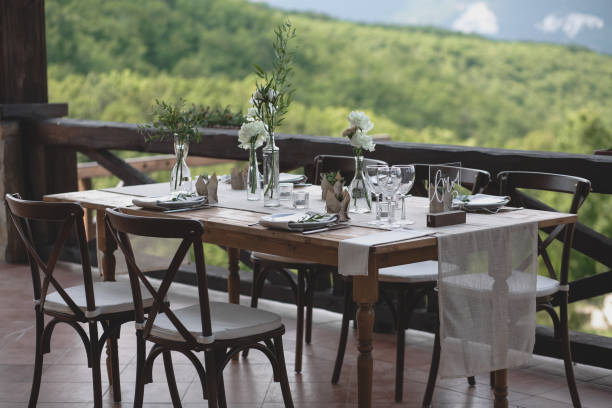 istock Boho wedding table for a newlywed banquet. 1335668894