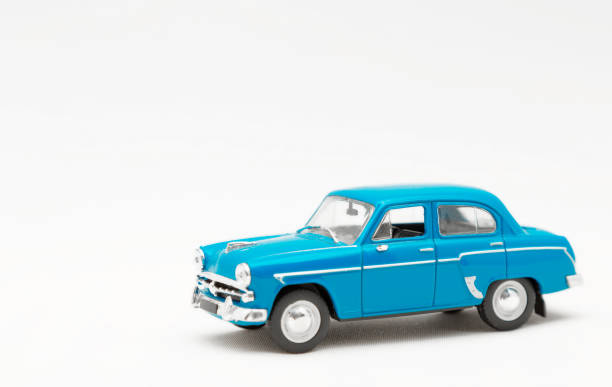 istock Miniature model of a retro car 1335673408