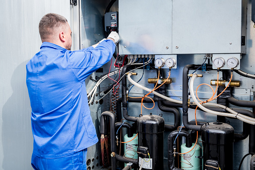 Resistance test of temperature sensors in the cooling supply section of the ventilation unit.