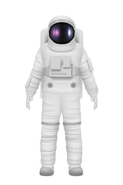 istock Astronaut realistic. Space travelers professional costume cosmos exploring universe in rocket decent vector astronaut characters 1335686990