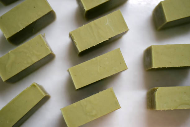 istock Groups of handmade soap arranging on table 1335689211