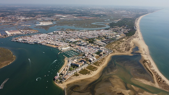 Aerial view of Isla Cristina, Huelva (Spain)