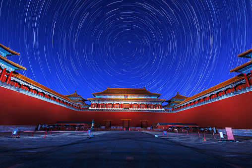 Beijing Forbidden City Star Trails