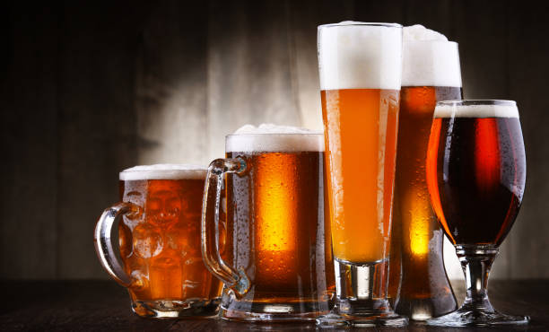 istock Composition with glasses of beer of various kinds 1335696442