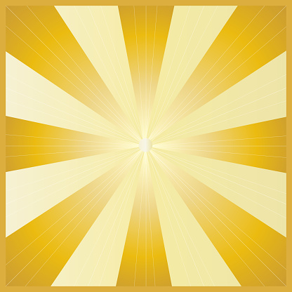 Radiating from the center of thin lines, beams. Yellow and brown color burst background. Design element for logo, signs and more.