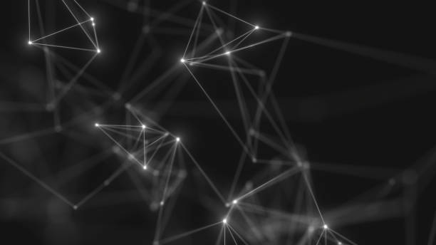 istock Abstract technology background from lines and dots. Plexus space geometrical backdrop 1335707273
