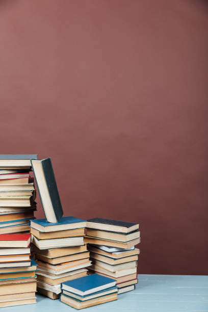istock Stacks of Books for College School Library Training Brown Background 1335707335