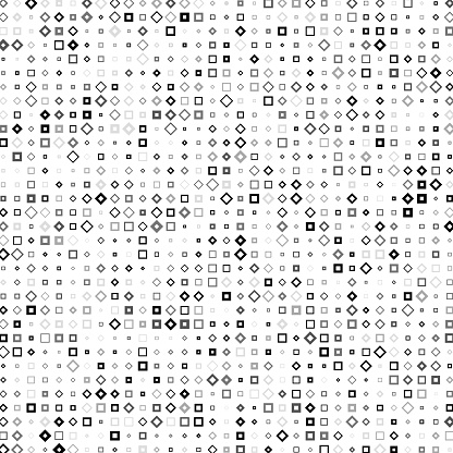 Duotone pattern of hollow grayscale, rotating 45 deg only, squares dots.