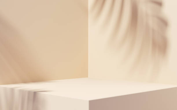 минимальный абстрактный фон для презентации продукта. тень листьев на желтой штукатурке стены. весна и лето. - romance three dimensional digitally generated image ideas стоковые фото и изображения