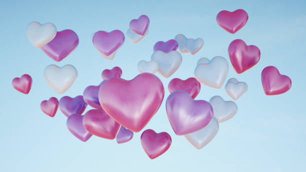 istock Heart shaped balloons Valentine's card. 1335720784