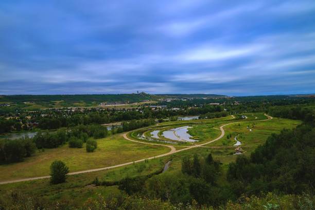 istock Clouds Over The Bow River Park Lookout 1335728266