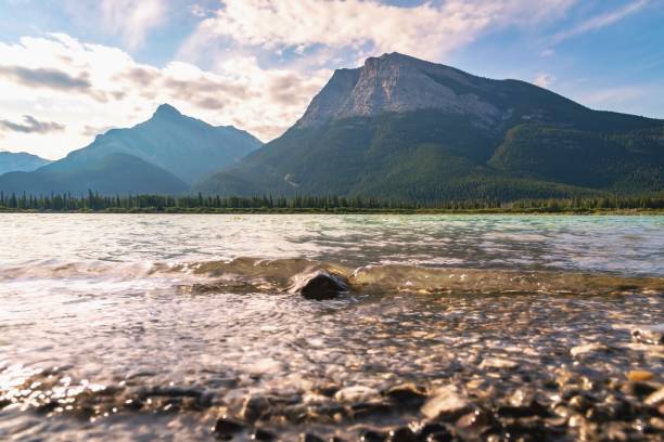 istock Sun Glowing Over A Mountain Lake 1335730880