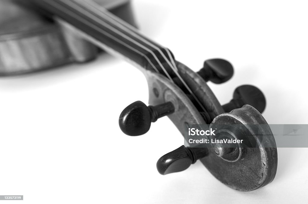 Voluta del violín - Foto de stock de Blanco y negro libre de derechos