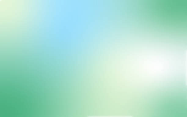 vektor abstrakter sommerhintergrund mit grünem und blauem farbverlauf für bannerposter - gradient stock-grafiken, -clipart, -cartoons und -symbole