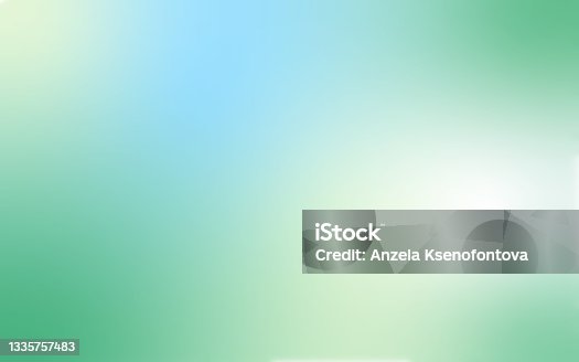 istock Vector abstract summer background with green and blue gradient for banner poster 1335757483