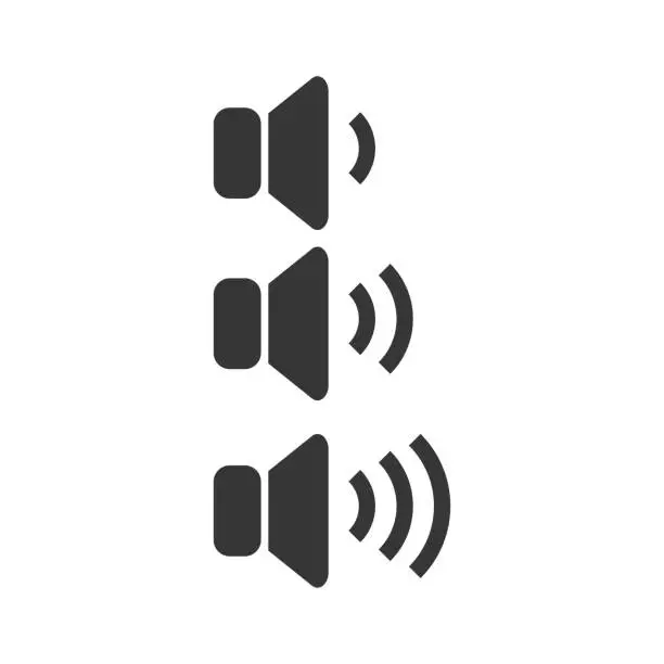 Vector illustration of Set of sound symbols. Vector Illustration