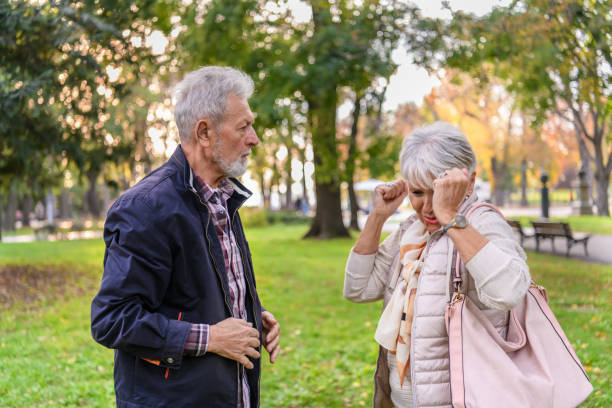 istock Senior Couple is Discussing the Problems They Have. 1335761869