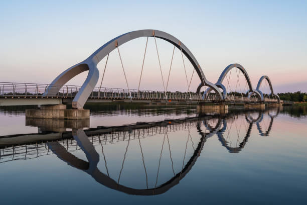 istock The Solvesborg Bridge is a 760 meter long walk and biking bridge over the Solvesborg Bay Area in Sweden. 1335763435