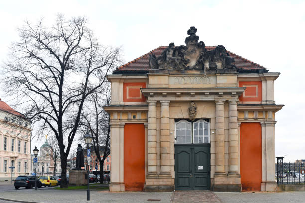 Potsdam, Germany - December 2, 2019: Side view of Filmmuseum Potsdam. Oldest film museum in Germany.