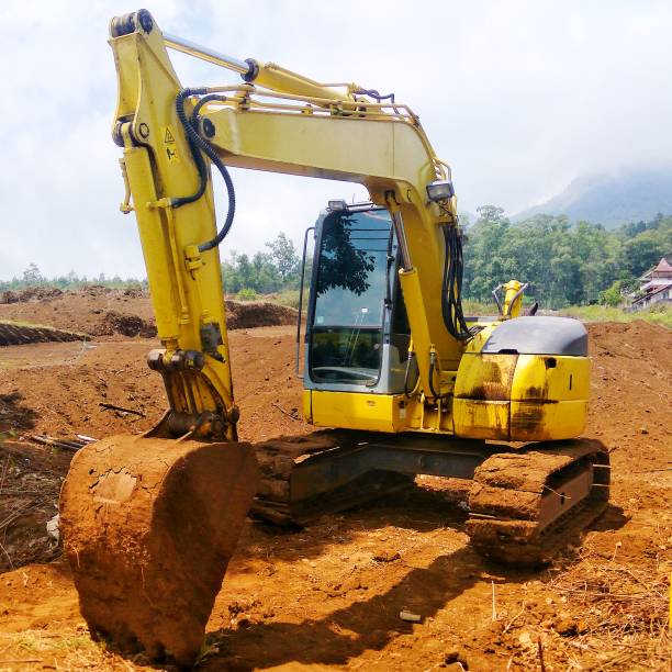 istock Excavator Dredge Field for construction 1335786622