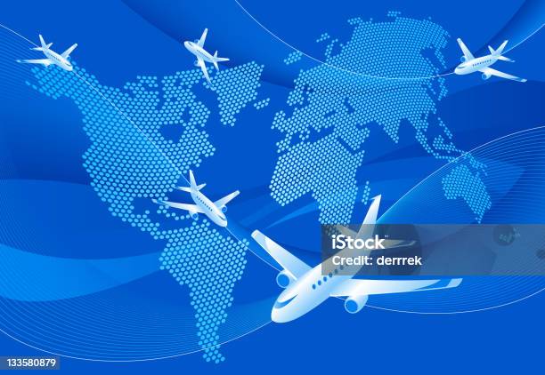 Travel Airlines Stock Illustration - Download Image Now - Africa, Air Vehicle, Airplane Ticket