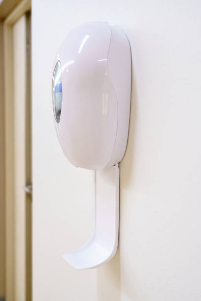 istock automatic alcohol dispenser, infection and hospitably concept save and clean in the public area. 1335810752