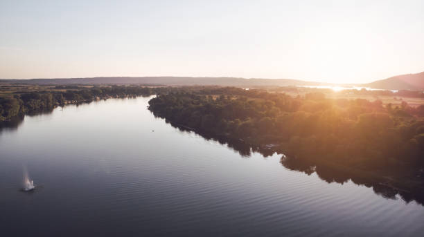 istock Natural wealth - Flight above the lake. 1335811999