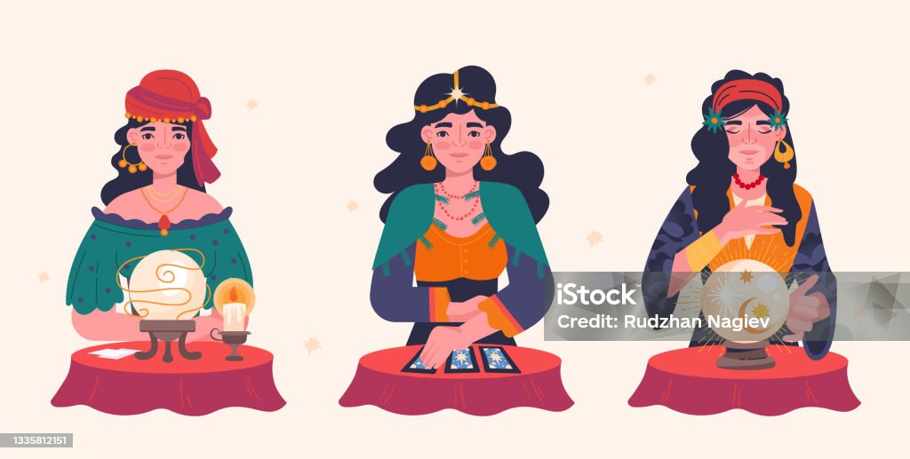 Peramal Peramal Yang Indah Ilustrasi Stok - Unduh Gambar Sekarang - Peramal ...