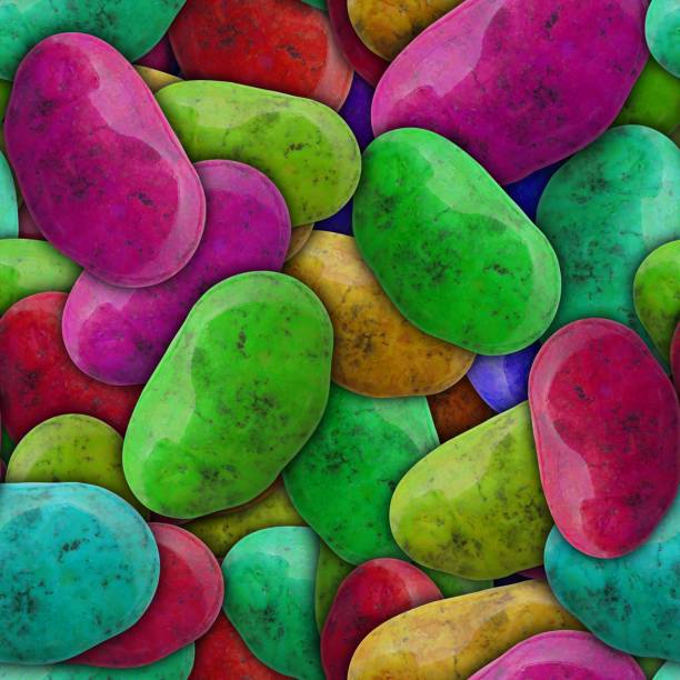 istock Wet sea stones background. Seamless colorful pattern. Pebble texture. Macro closeup. 1335817761