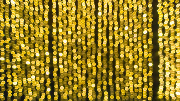 istock Curtain of Gold LED Lights 1335824117