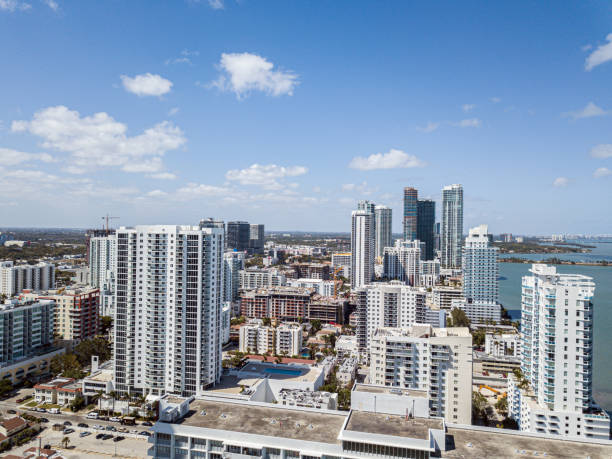 istock Drone view on the Miami Skyline 1335825467