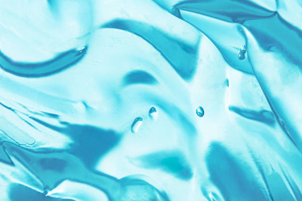 istock Blue Liquid cosmetic water gel smudged texture 1335826056
