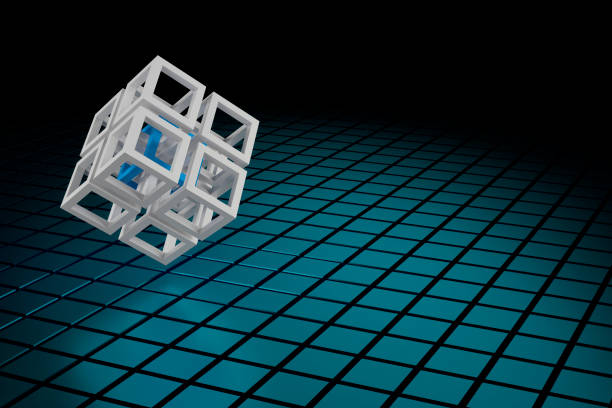 istock 3D rendered image of blockchain technology (digital cryptocurrency) levitating on blockchain network on blue background 1335833498