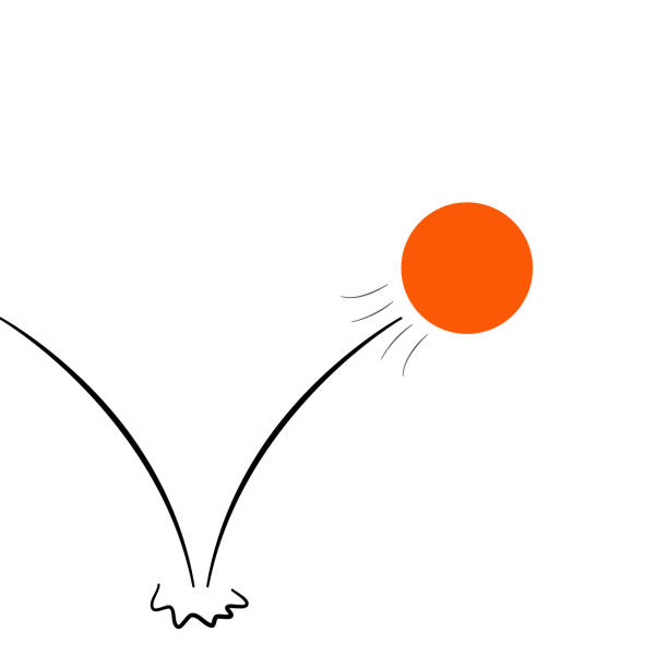 Bouncing ball Vector illustration of a bouncing ball. bouncing stock illustrations