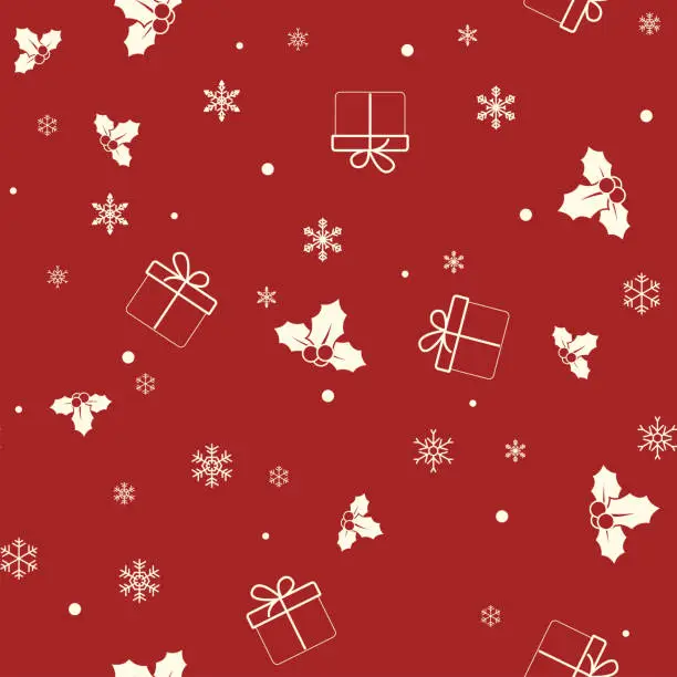 Vector illustration of Pixel Perfect Seamless Christmas Pattern