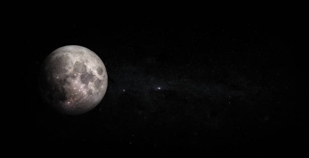 istock Full moon isolated on space background. Elements of this image furnished by NASA. 1335844694