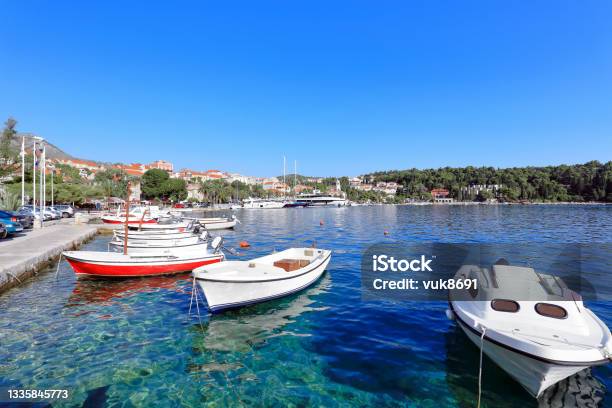 Cavtat Stock Photo - Download Image Now - Adriatic Sea, Anchored, Architecture